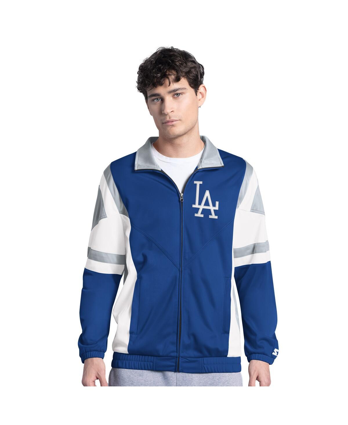 Men's Royal/Gray Los Angeles Dodgers Contender Tricot Full-Zip Track Jacket - Royal, Gray