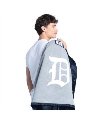 Men's Navy Detroit Tigers Cooperstown Collection Point Man Full-Snap Coaches Jacket