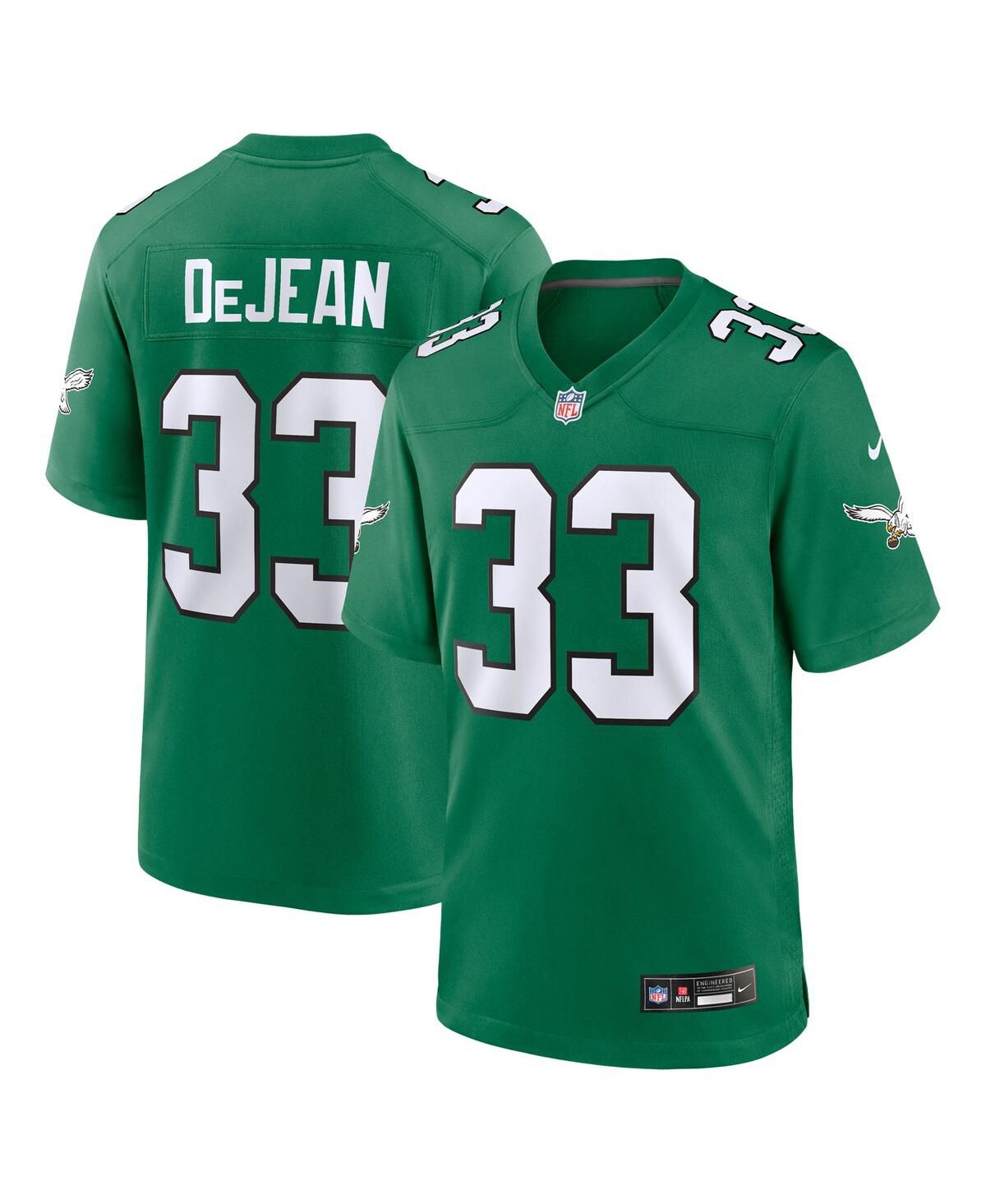 Мужская альтернативная игровая майка Cooper DeJean Kelly Green Philadelphia Eagles
