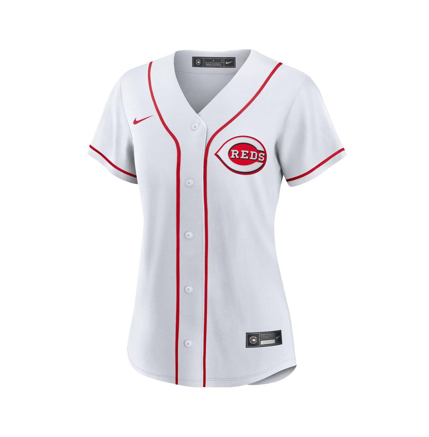 Женский топ Nike White Cincinnati Reds 1 Bride Home Replica Jersey — фото 2