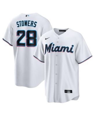 Nike - Men's Kyle Stowers White Miami Marlins Home Replica Jersey