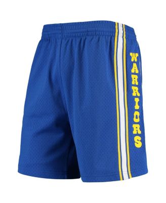 Men's Royal Golden State Warriors Hardwood Classics Primary Logo Swingman Shorts