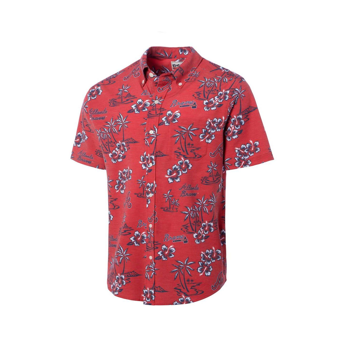 Мужская рубашка Reyn Spooner Red Atlanta Braves Kekai Button-Down — фото 2