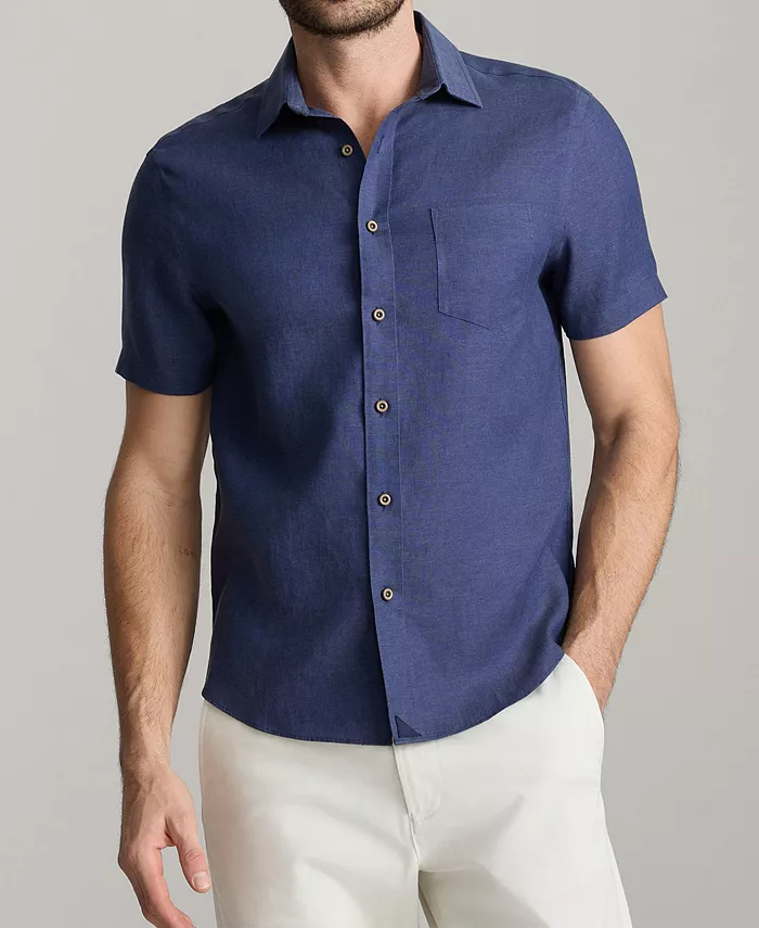 Men's Regular Fit Wrinkle Resistant Linen Cameron Button Up Shirt