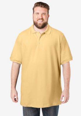 Big & Tall Shrink-Less Longer-Length Cotton Polo Shirt