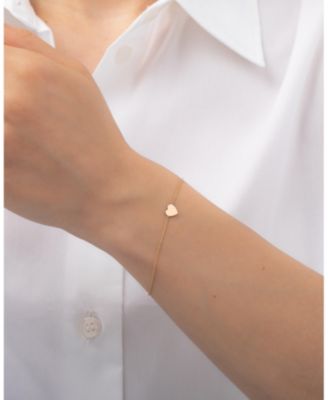 14k Gold Heart Bracelet