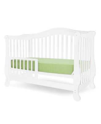 L A Baby The Brentwood 4 in 1 Convertible Full Sized Wood Crib, White