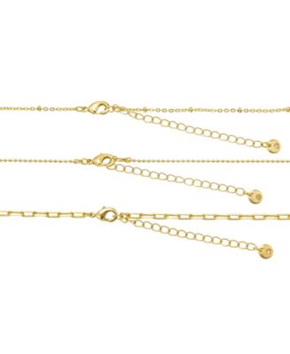 Cubic Zirconia and Crystal Celestial Evil Eye and Moon Layered Necklace Set