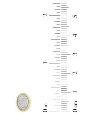 Diamond Oval Bezel Cluster Stud Earrings (1/5 ct. t.w.) in 14k Gold