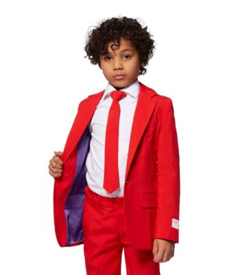 Toddler and Little Boys 3-Piece Devil Solid Suit Set