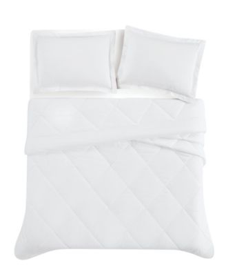 Oversized Cotton Percale 3-Pc. Comforter Set, King