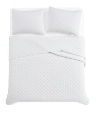 Oversized Cotton Percale 3-Pc. Quilt Set, King