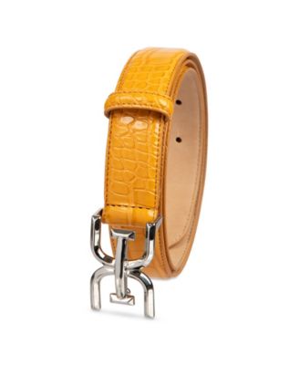 Women's Double-E Plaque Buckle Exotic Print Belt