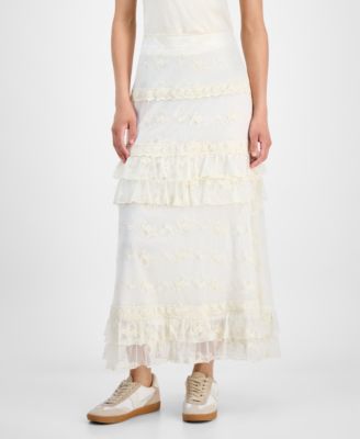 Women's Lace Tiered Maxi Skirt, Exclusively at Macy's