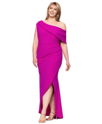 Plus Size Asymmetric High-Low Gown