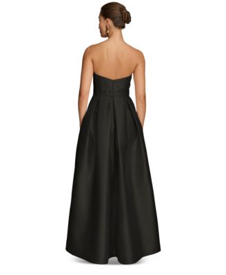 Women's Sweetheart-Neck Pleated Gown