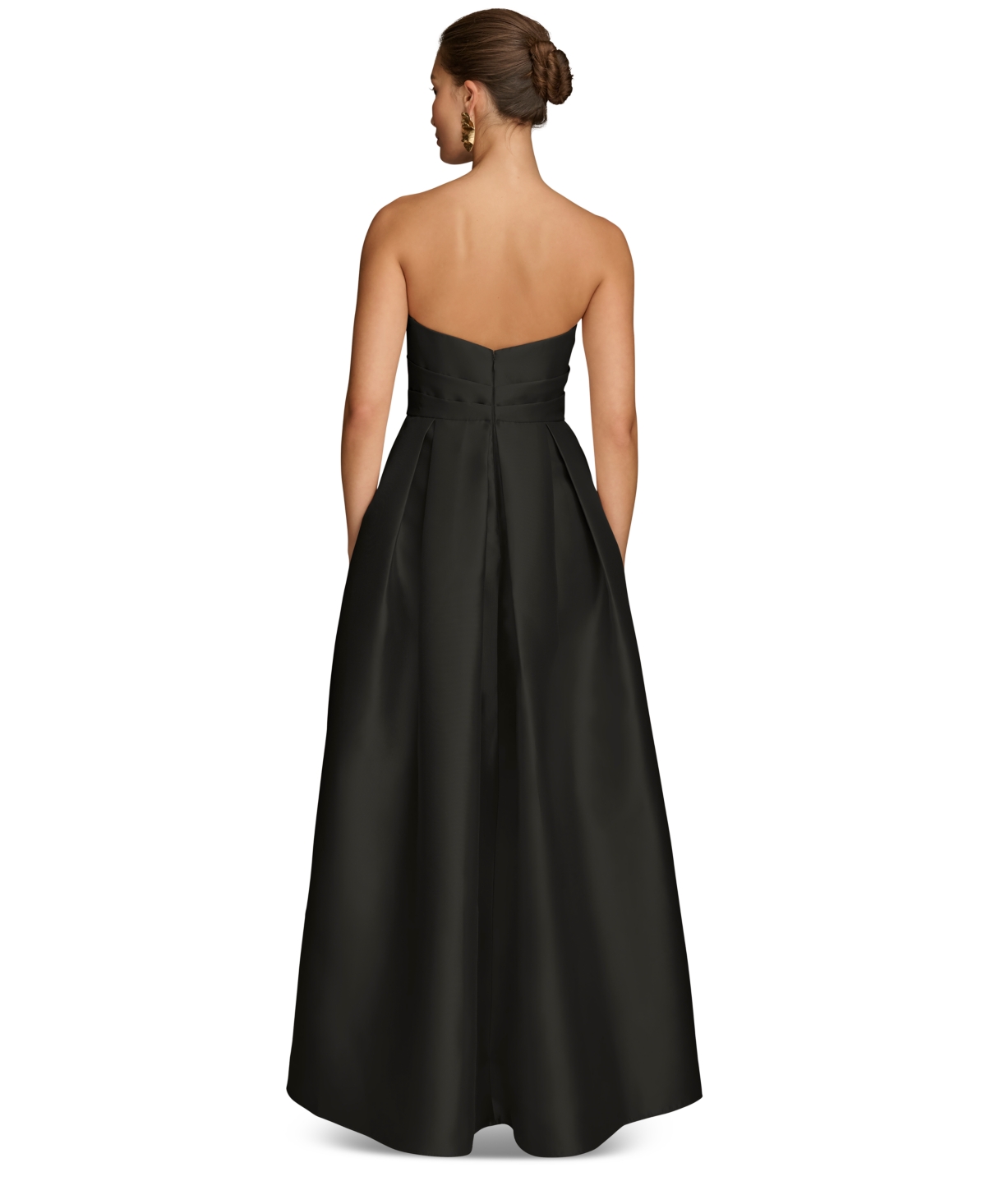 Donna Karan Women's Sweetheart-neck Pleated Gown