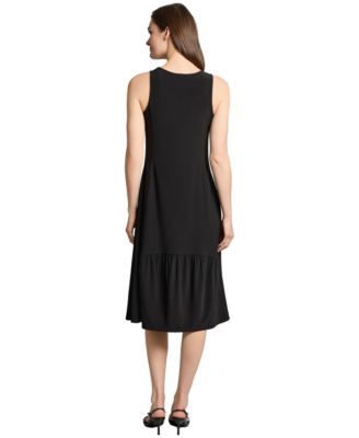 Women's Round-Neck Ruffle-Hem Tank Dress
