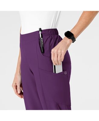 Petite W123 Flat Front Cargo Scrub Pant