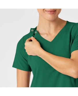 Women's RENEW Zip Accent Scrub Top