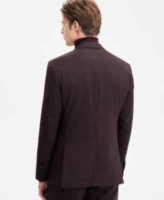 Men's Modern-Fit Plaid Suit Jacket