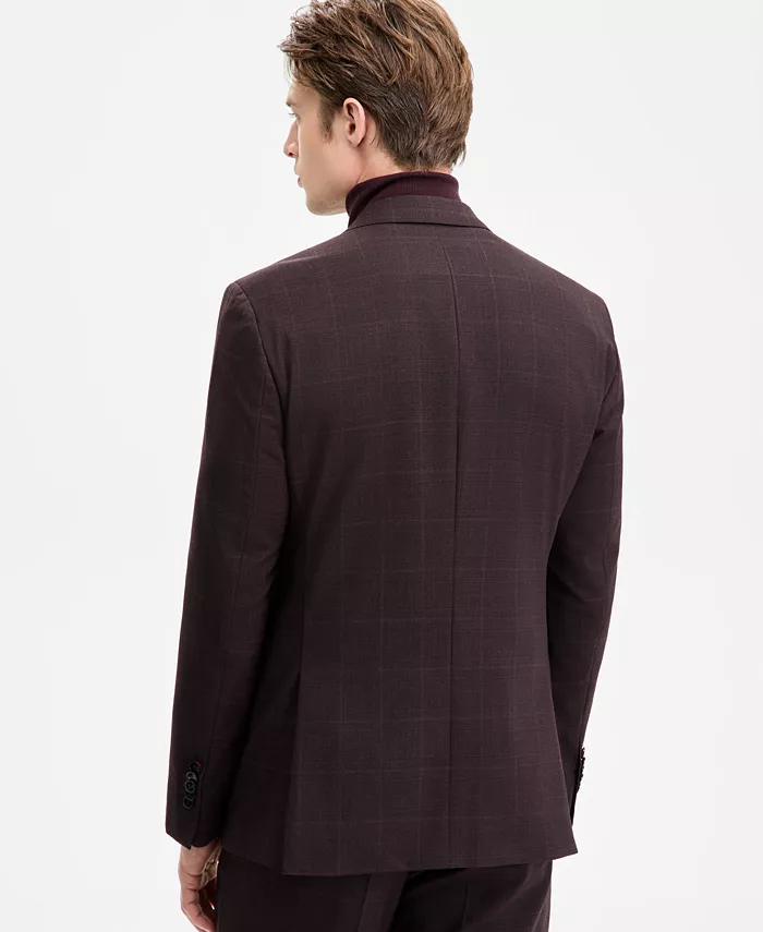 Men's Modern-Fit Plaid Suit Jacket - thumbnail 4