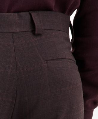 Men's Modern-Fit Plaid Suit Pants