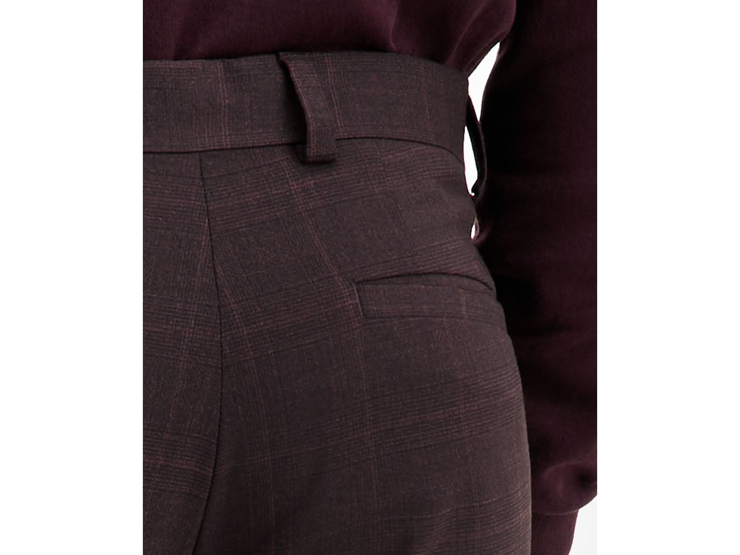 Мужские брюки Hugo Boss Modern-Fit Plaid Suit, цвет: Бордовый — фото 6