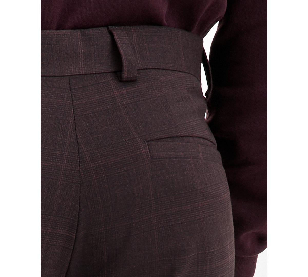 Hugo Boss Hugo By  Men's Modern-fit Plaid Suit Pants In Burgundy