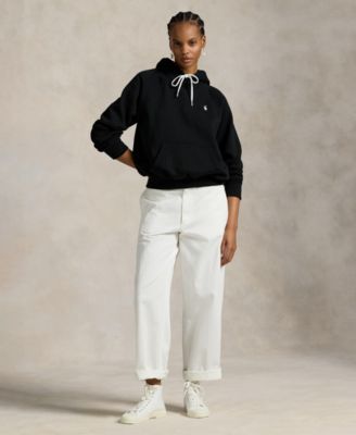 Women's Shrunken Fit Fleece Hoodie Sweatshirt