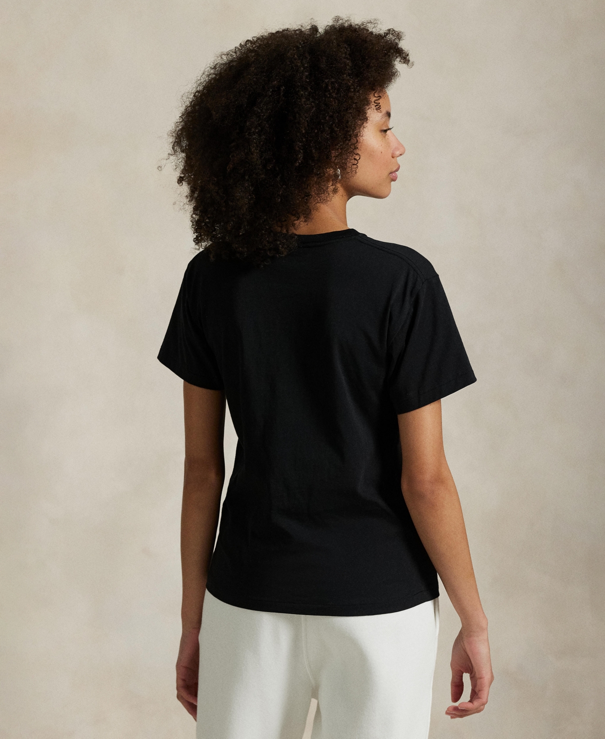 Polo Ralph Lauren Womens Polo Black Bear-print Short-sleeves Cotton-jersey T-shirt