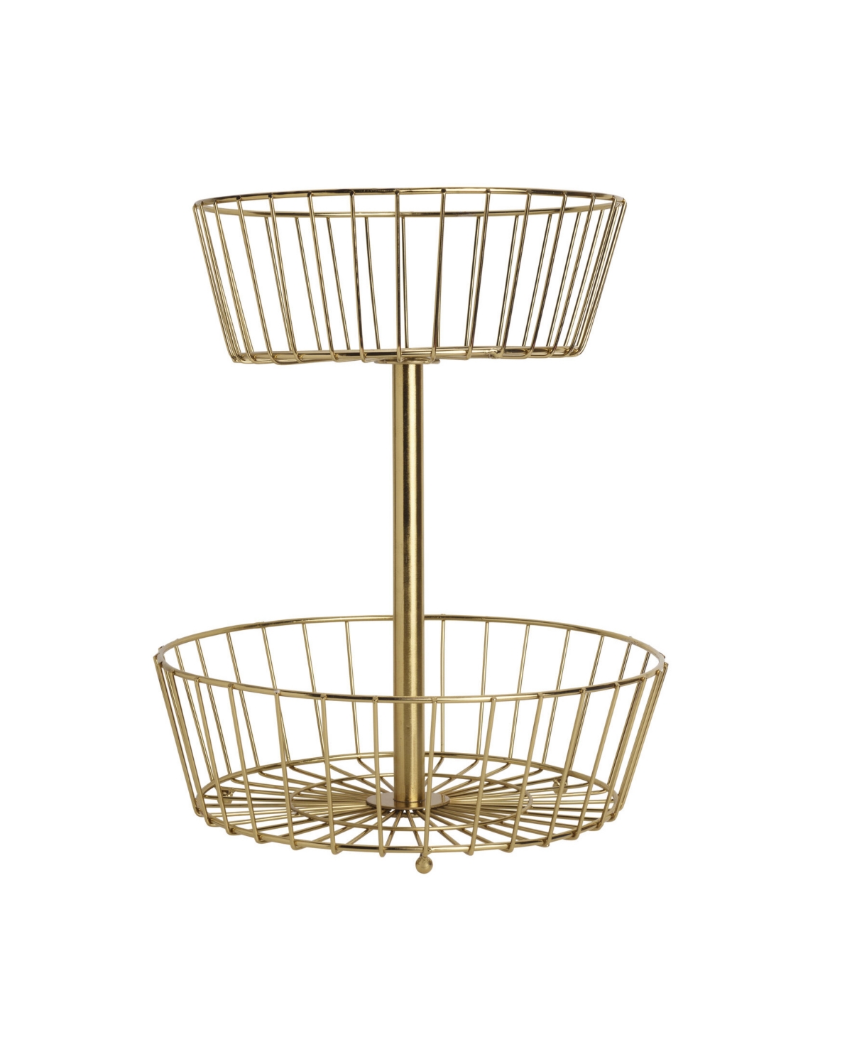 Gourmet Basics Geneva 2-Tier Basket - Polished Nickel