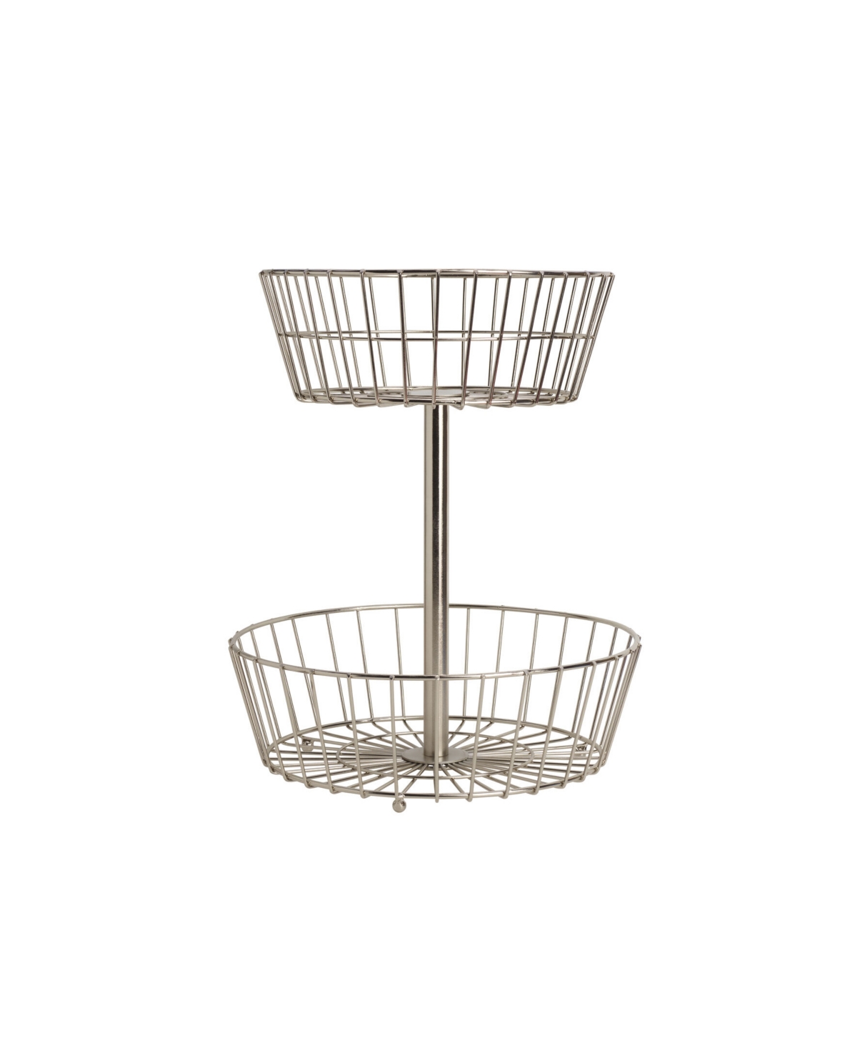 Gourmet Basics Geneva 2-Tier Basket - Polished Nickel