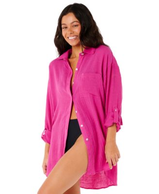 Rip Curl - Juniors' Roll-Tab Button-Up Shirt