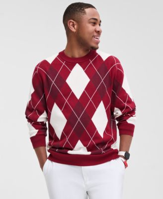 Men's Argyle Crewneck Sweater, Exclusively at Macy's