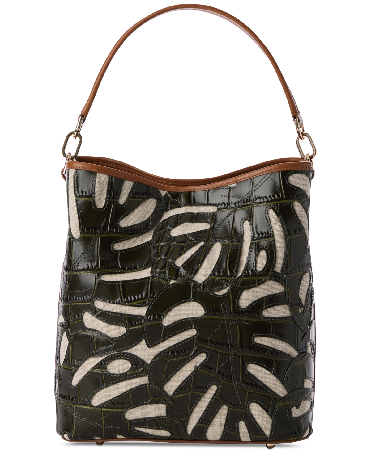 Celina Abrigado Small Leather Bucket Bag - Cacti Green