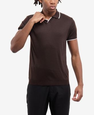Men's Johnny Collar Short Sleeve Sweater Polo
