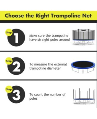 15 Feet Trampoline Replacement Safety Net