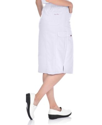 Women's Professional Stretch Five Pocket 'Debra' Scrub Skirt Scrubs, Wine, Large