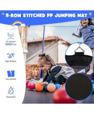 12 Feet Outdoor Recreational Trampoline with Enclosure Net