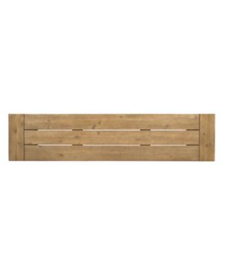 Gray Acacia Wood Outdoor Bench Weather Resistant Hardwood