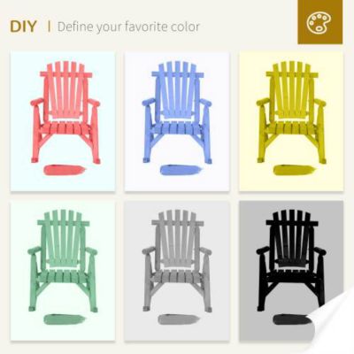 Outsunny Outdoor Wooden Rocking Chair Single Person Rustic Adirondack Rocker with Slatted Seat Natural