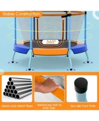 48 Inch Toddler Trampoline with Safety Enclosure Net