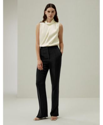 Women's Asymmetrical Sleeveless Cowl Neck Top