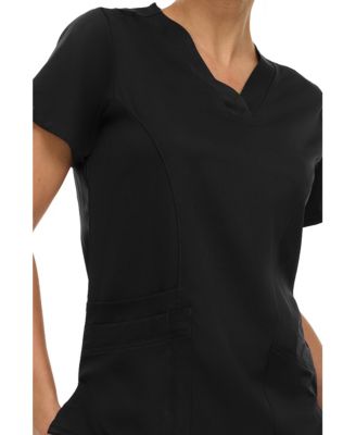 Women's Eleanor 3-Pocket Stretch V-Neck Scrub Top Shocking Pink Medium