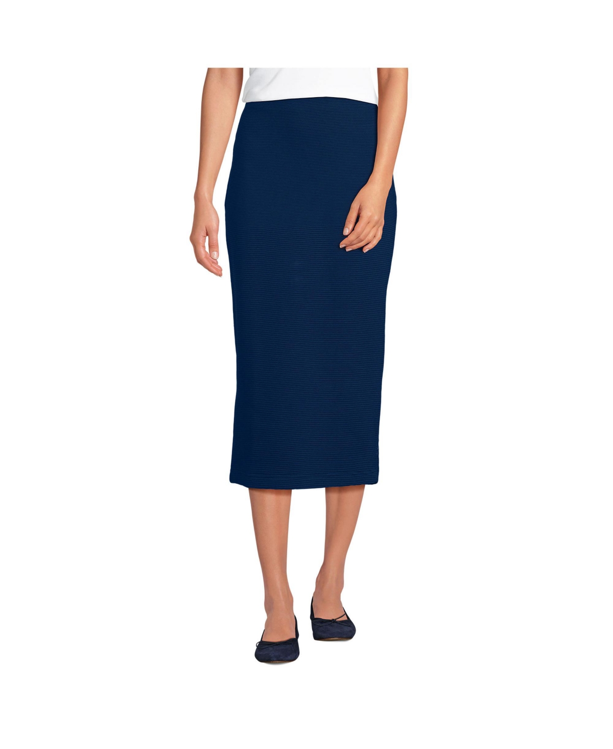 Women's Starfish Side Zip Midi Skirt - Deep sea navy