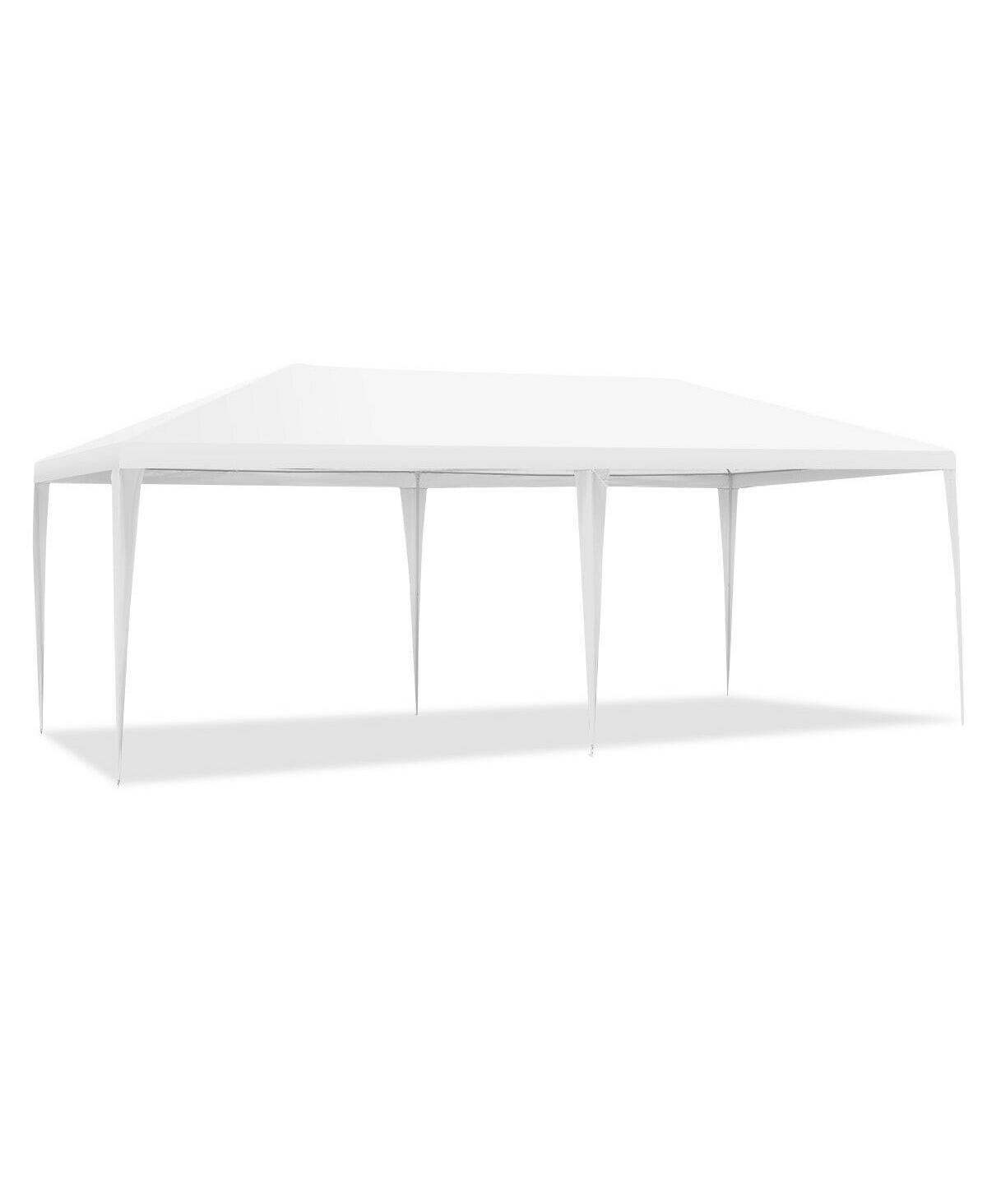 10 x 20 ft Outdoor Party Wedding Canopy Tent with Removable Walls and Carry Bag - White