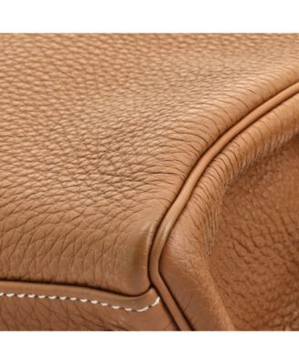 Pre-Owned Hermes Kelly 32 Handbag Brown Togo with Palladium Hardware