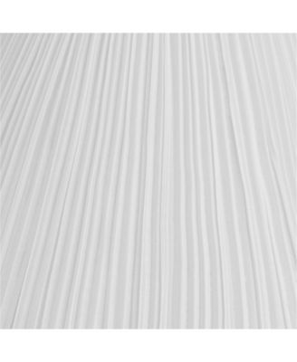White Mushroom Pleated Medium Lamp Shade 6" Top x 14" Bottom x 8" Slant (Spider) Replacement with Harp and Finial