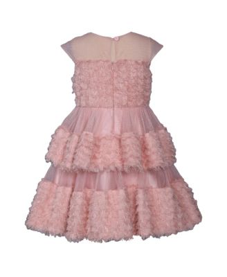 Toddler and Little Girls Tiered Illusion Dress